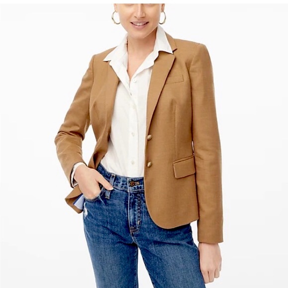 J. Crew Jackets & Blazers - J.CREW • Wool Tan Camel Schoolboy Blazer size 00